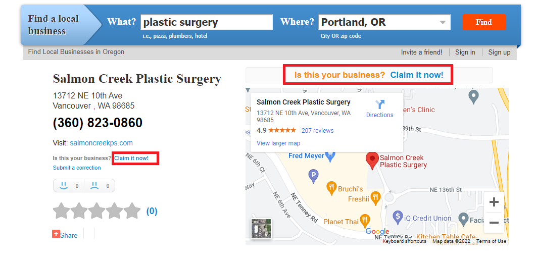 salmon creek plastic surgery