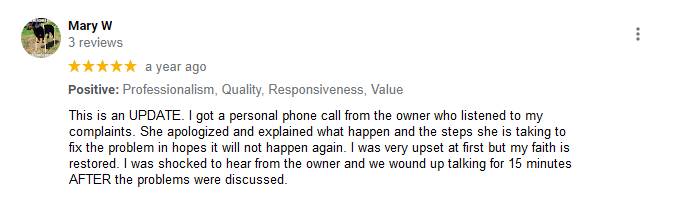 call negative google review customers