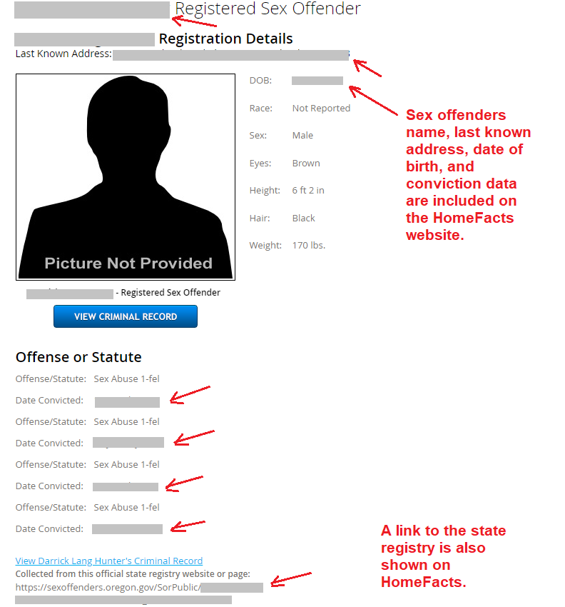 homefacts sex offender page - before