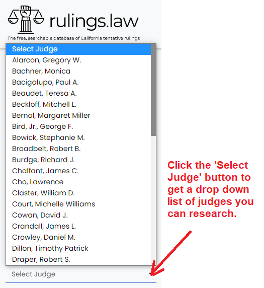 rulings.law judge search