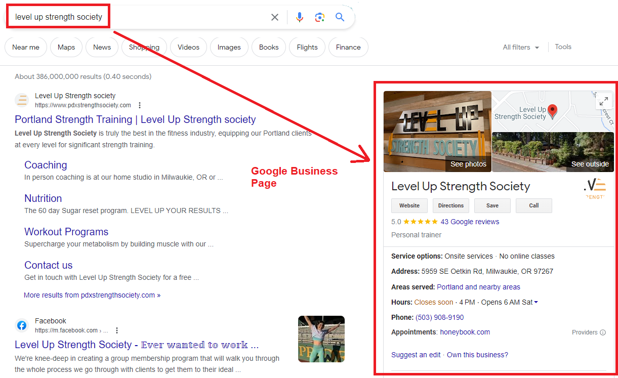 google business page example - affordable reputation management