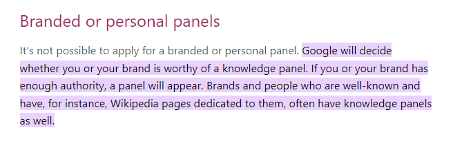 yoast quote on who qualifies for google knowledge panel