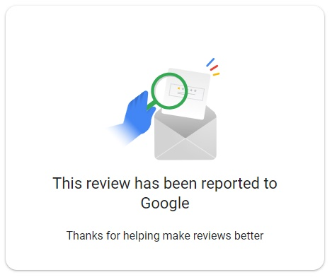 review has been reported to google