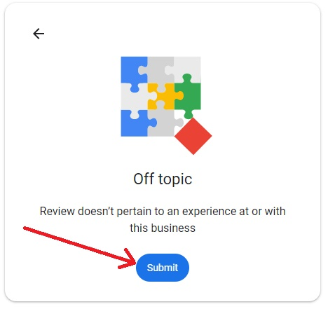 submit reason for reporting google review