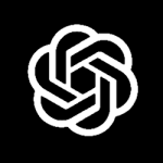 chat gpt logo bw