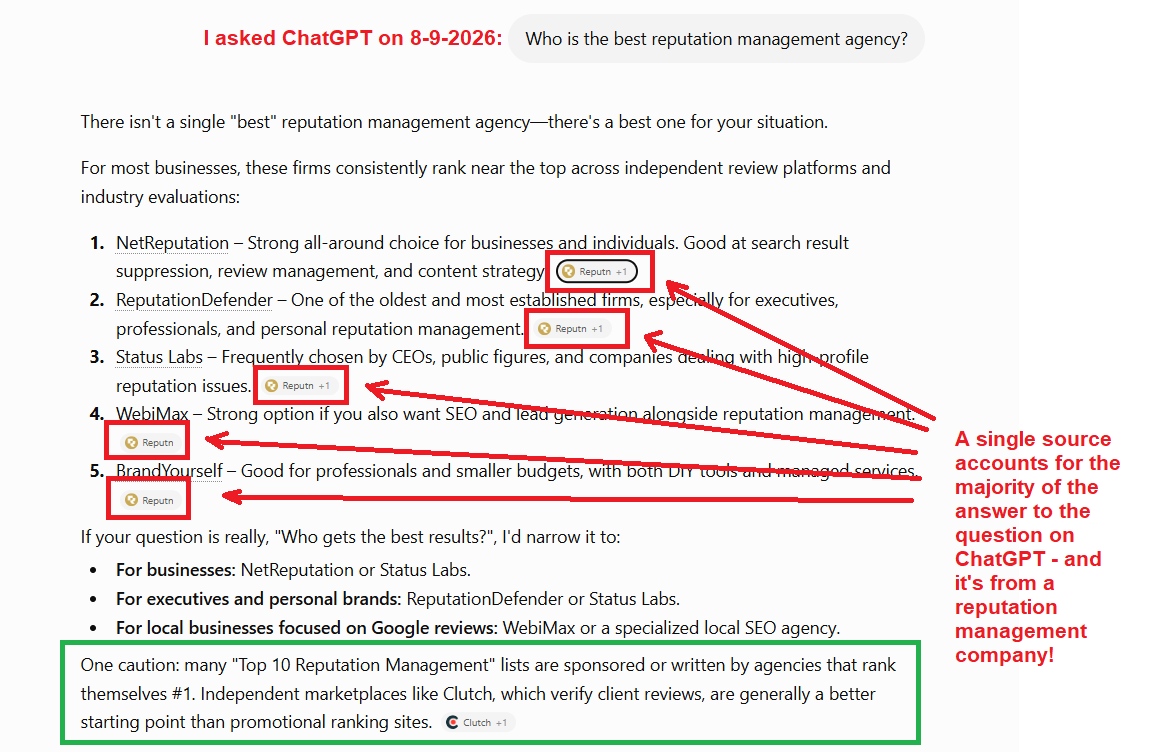 chatgpt answer to who is the best reputation management agency