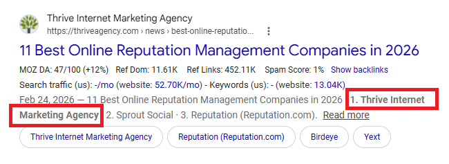 who is the best orm company - more self proclamation