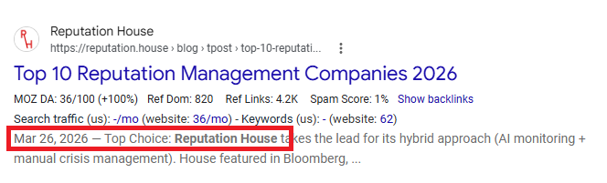 best orm agency - self proclamation