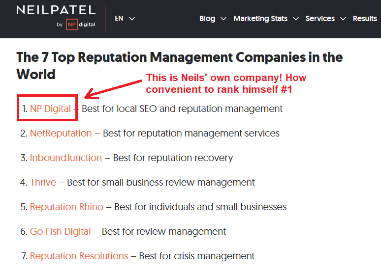 top reputation management companies in the world - yeah right