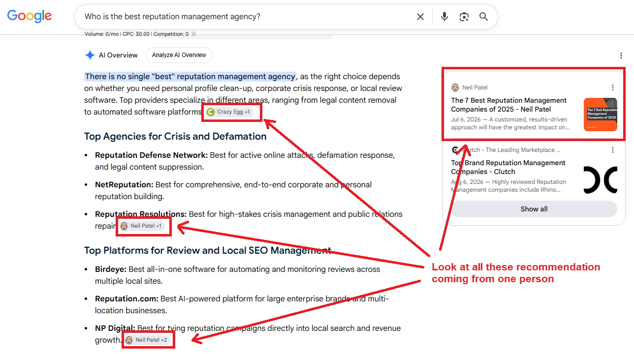 who is the best reputation management agency 2026 - google gemini