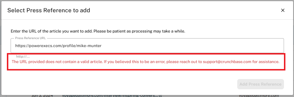 crunchbase - the URL does not contain a valid article. If you believed this to be an error, please reach out to support@crunchbase.com for assistance.
