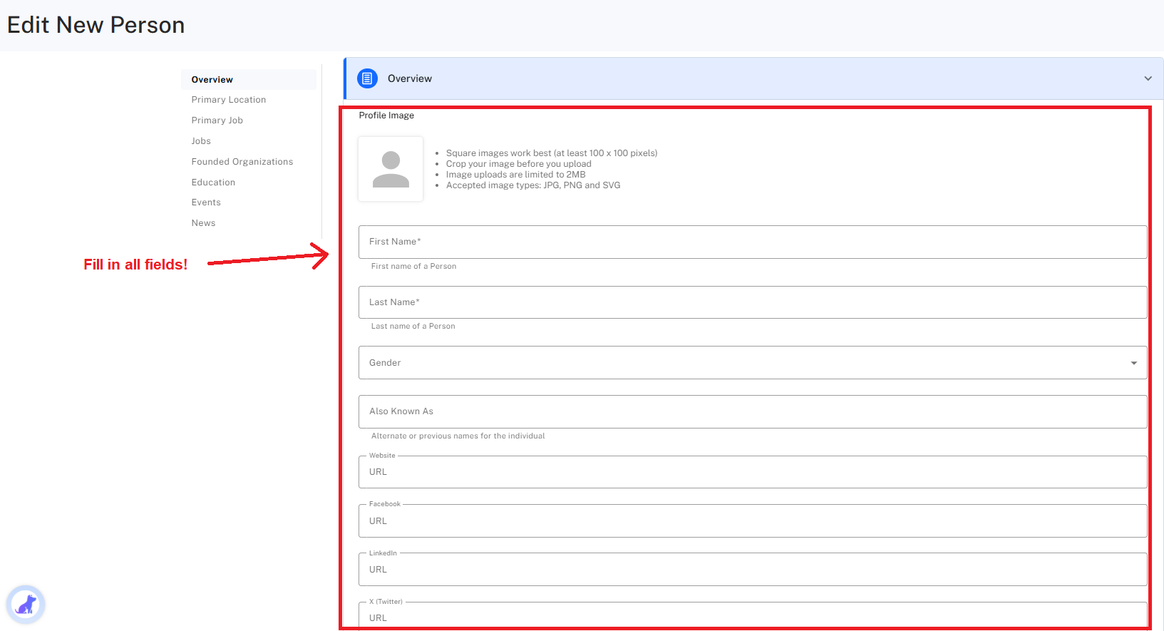 edit profile on crunchbase - affordable reputation management